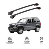 JEEP LIBERTY 2002-2007 TRX1 Thunder Carrier Barres transversales pour galerie de toit de voiture, 2 barres
